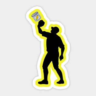 Can of corn- a baseball term design Sticker